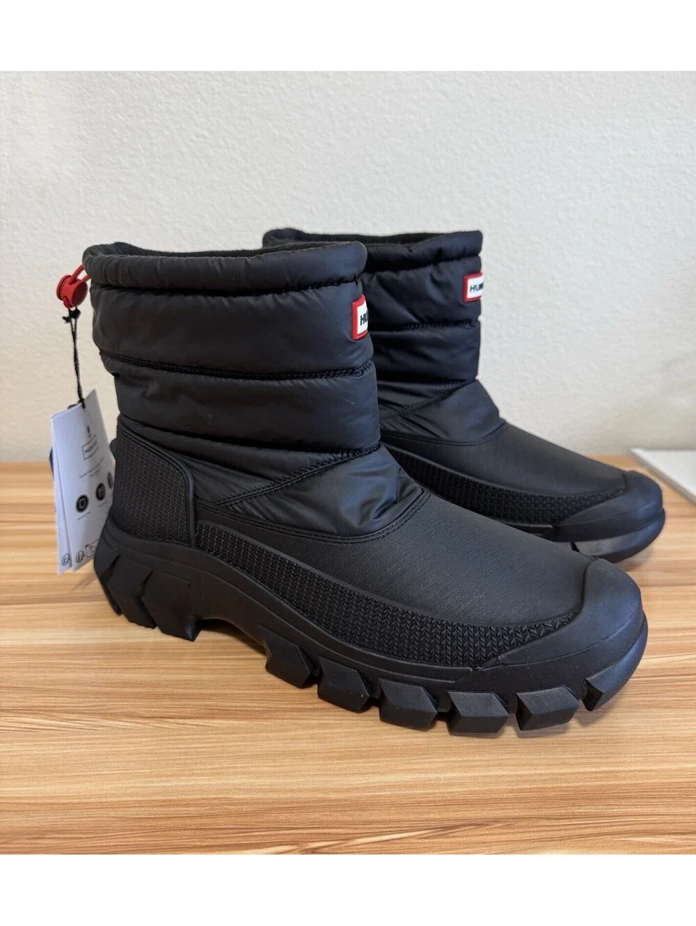 Hunter Intrepid Short Snow Boots Men’s 11 Black Waterproof Insulated NWT